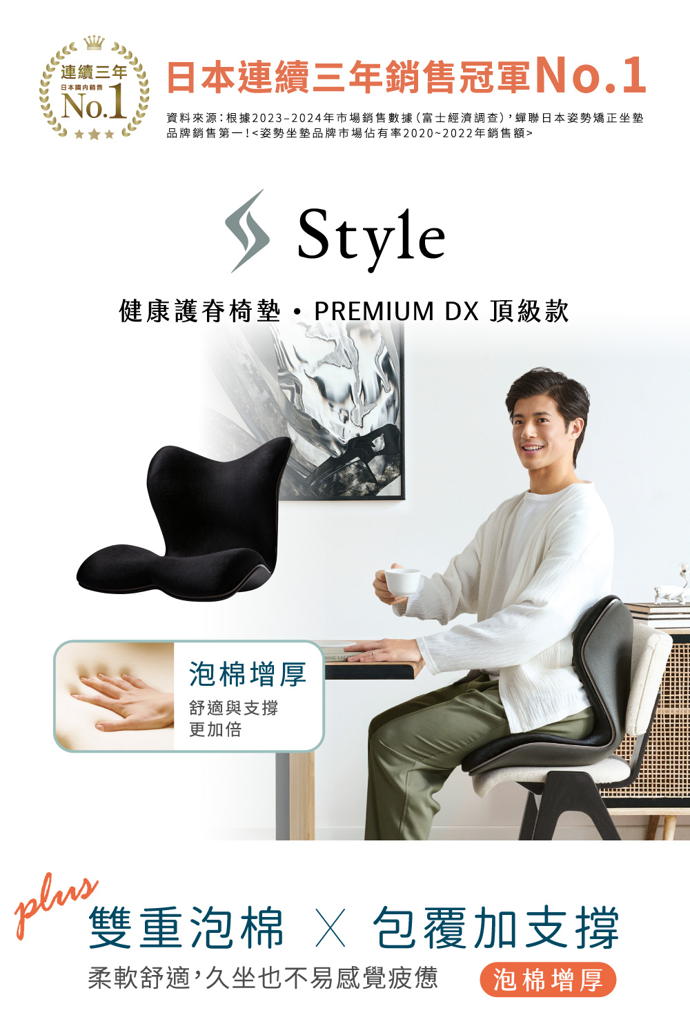 Style PREMIUM DX 健康護脊椅墊奢華頂級款(護脊坐墊/美姿調整椅 Style PREMIUM DX 健康護脊椅墊奢華頂級款(護脊坐墊/美姿調整椅